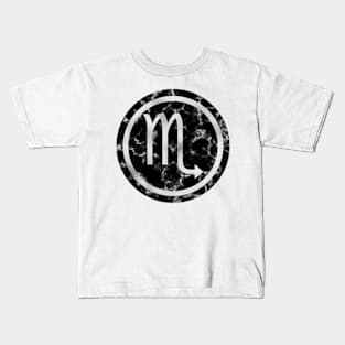 Black Marble Zodiac - Scorpio Kids T-Shirt